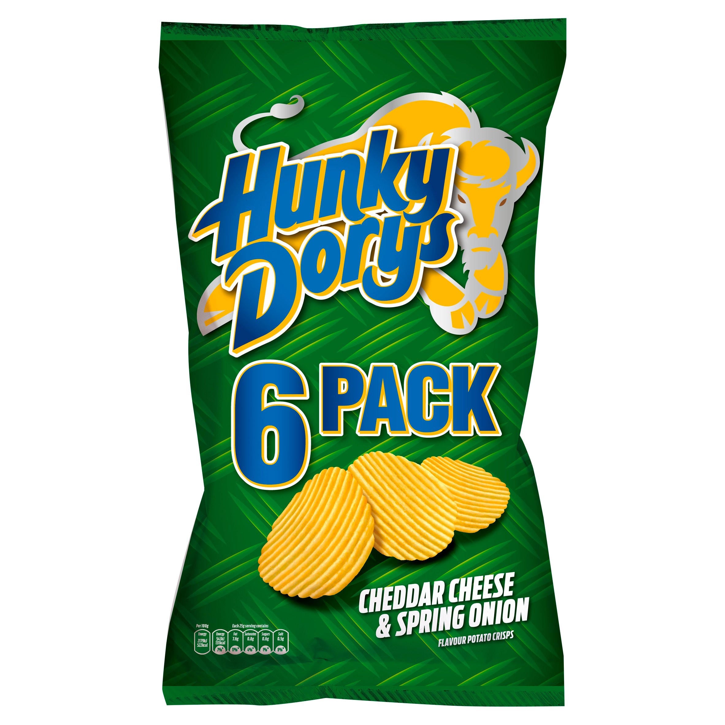 16 x Hunky Dorys Cheddar Cheese & Spring Onion Flavour 6Pk