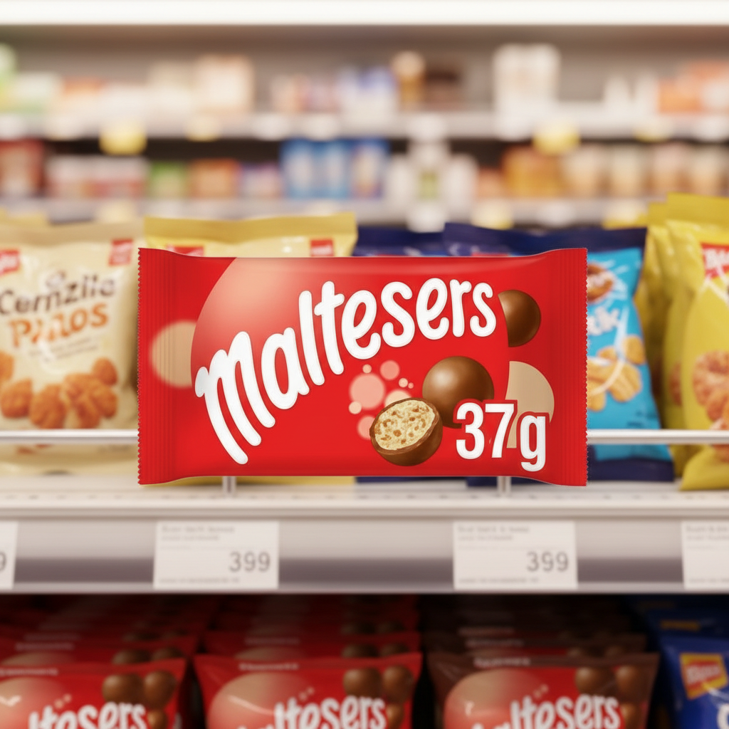 40 x Maltesers Milk Chocolate & Honeycomb Snack Bag 37G