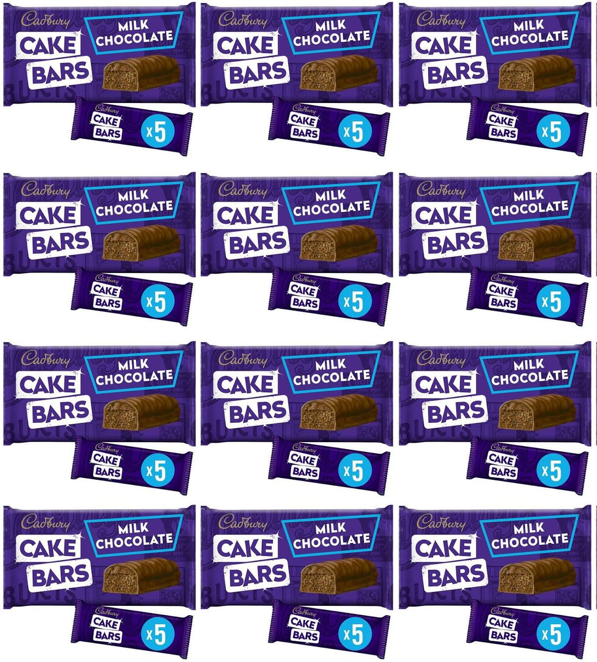 12 X Cadbury Festive Cake Bar 5 Pk