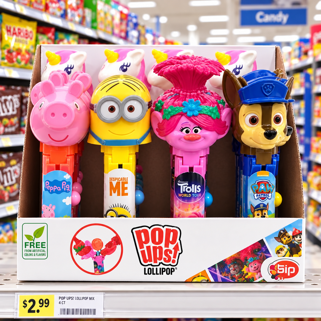 12 X License Mix Pop Ups Lollipop - 10Gm