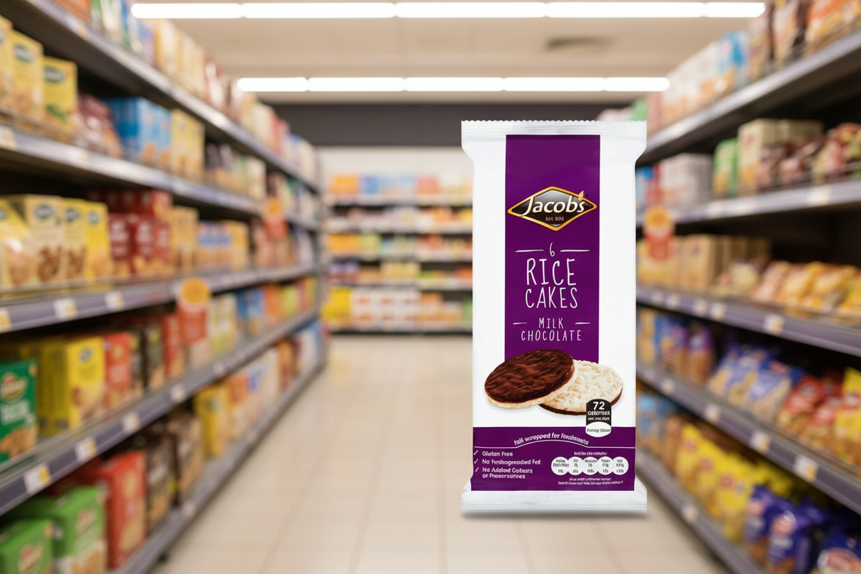 16 x Jacob's 6 Milk Chocolate Rice Cakes 90G