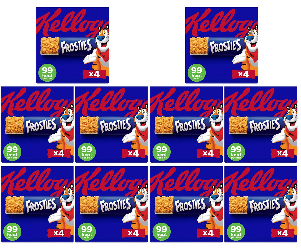 10 X Kelllogg'S Frosties Cereal Bars 4 Pack - 80Gm