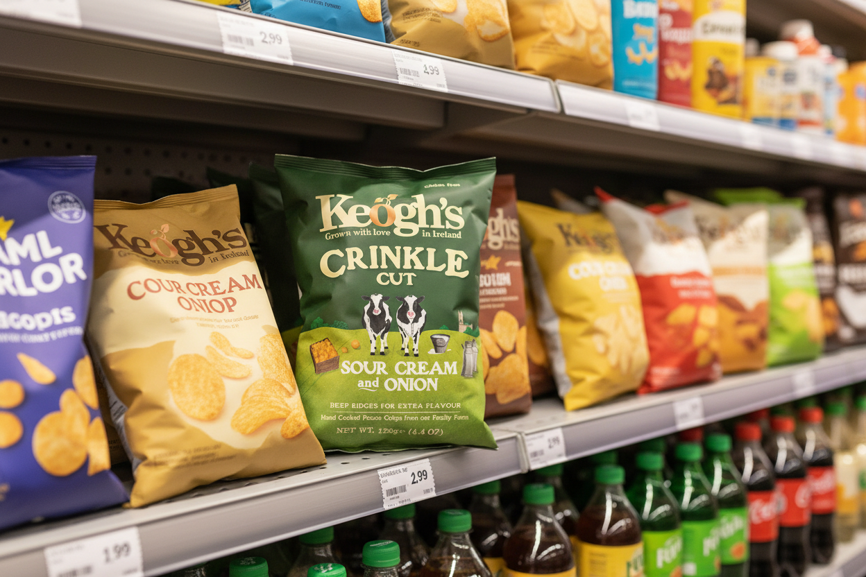 24 x Keogh's Crinkle Cut Sour Cream And Onion 45G