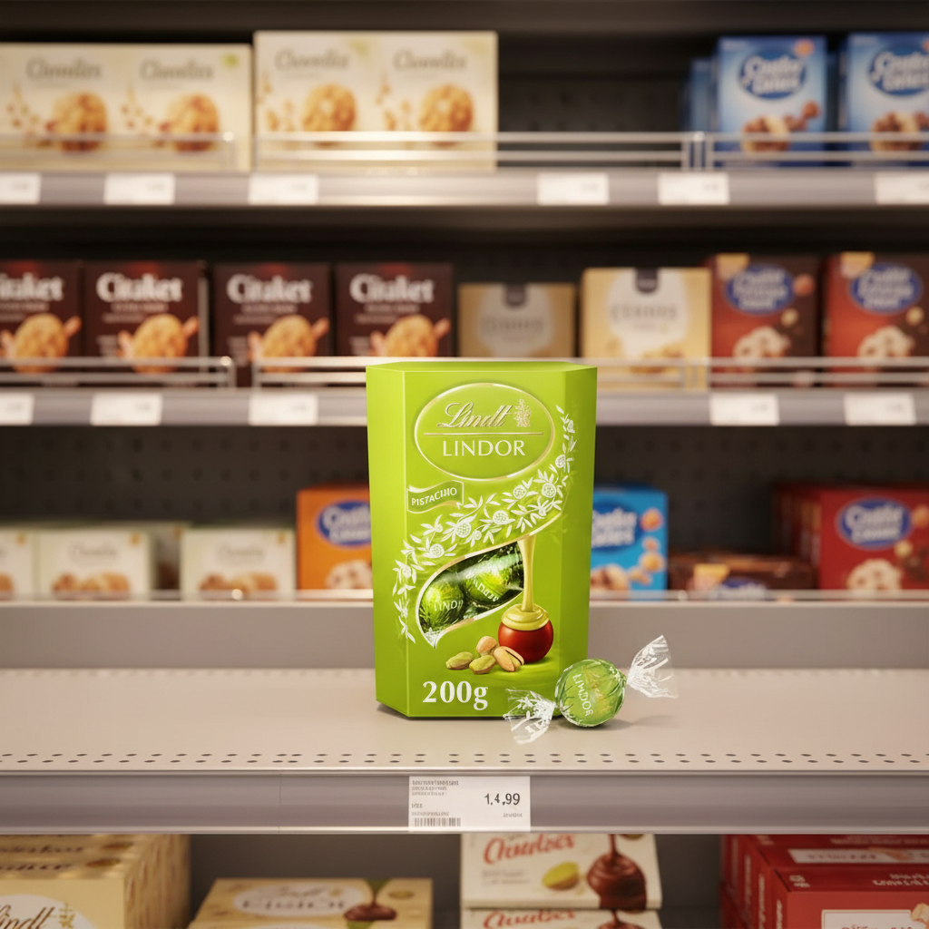 8 x Lindt Lindor Pistachio Truffles Box Cornet - 200GM