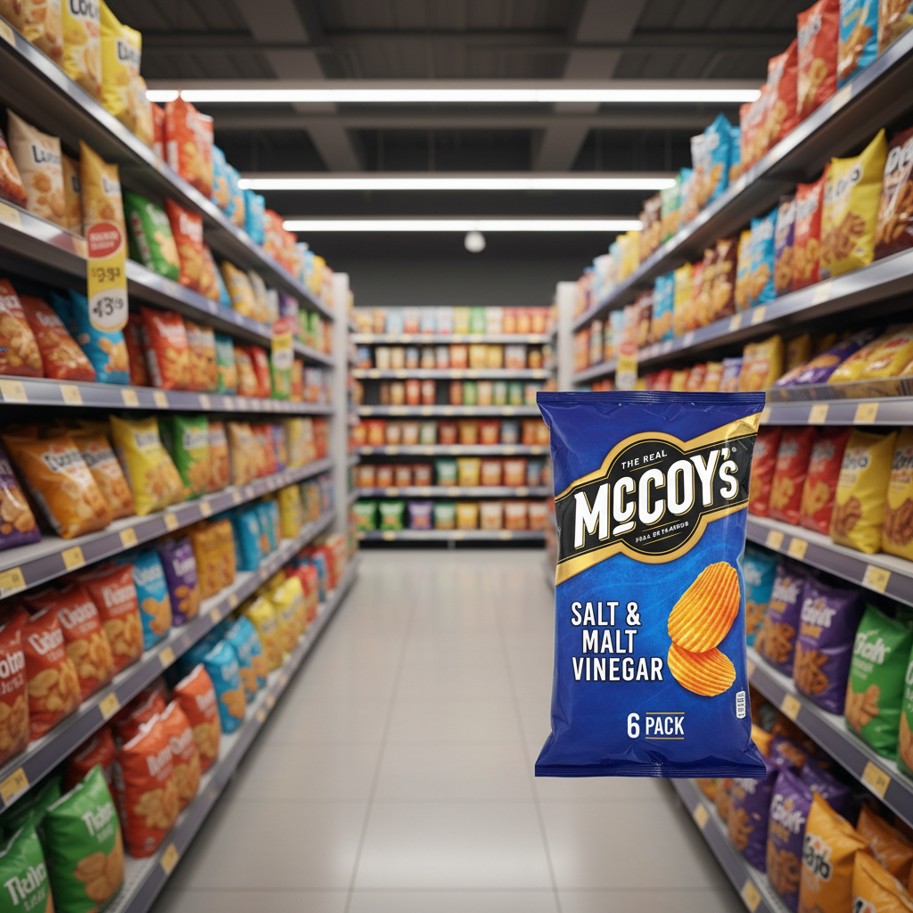 20 X Mccoys Salt & Vinegar 6 Pack - 6X25Gm