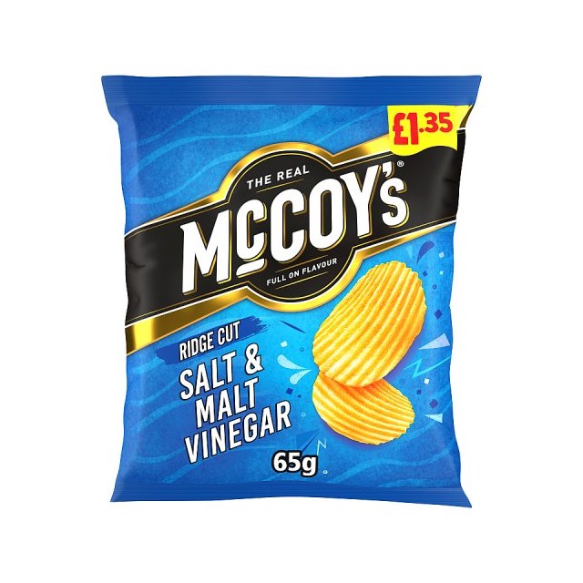 20 x Mccoys Salt & Malt Vinegar - 65GM