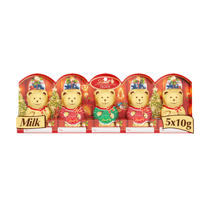 20 x Lindt Teddy Christmas Milk Chocolate 5 X 50G