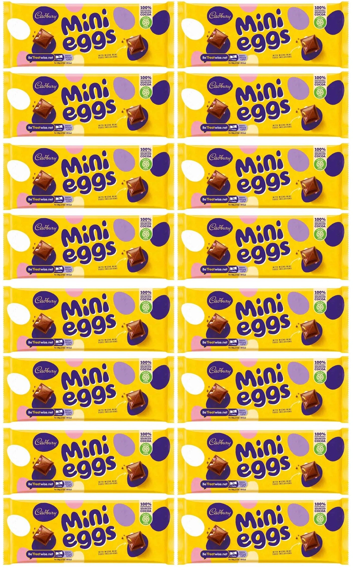 16 x Cadbury Crème Egg Chocolate Bar Tablet - 110GM