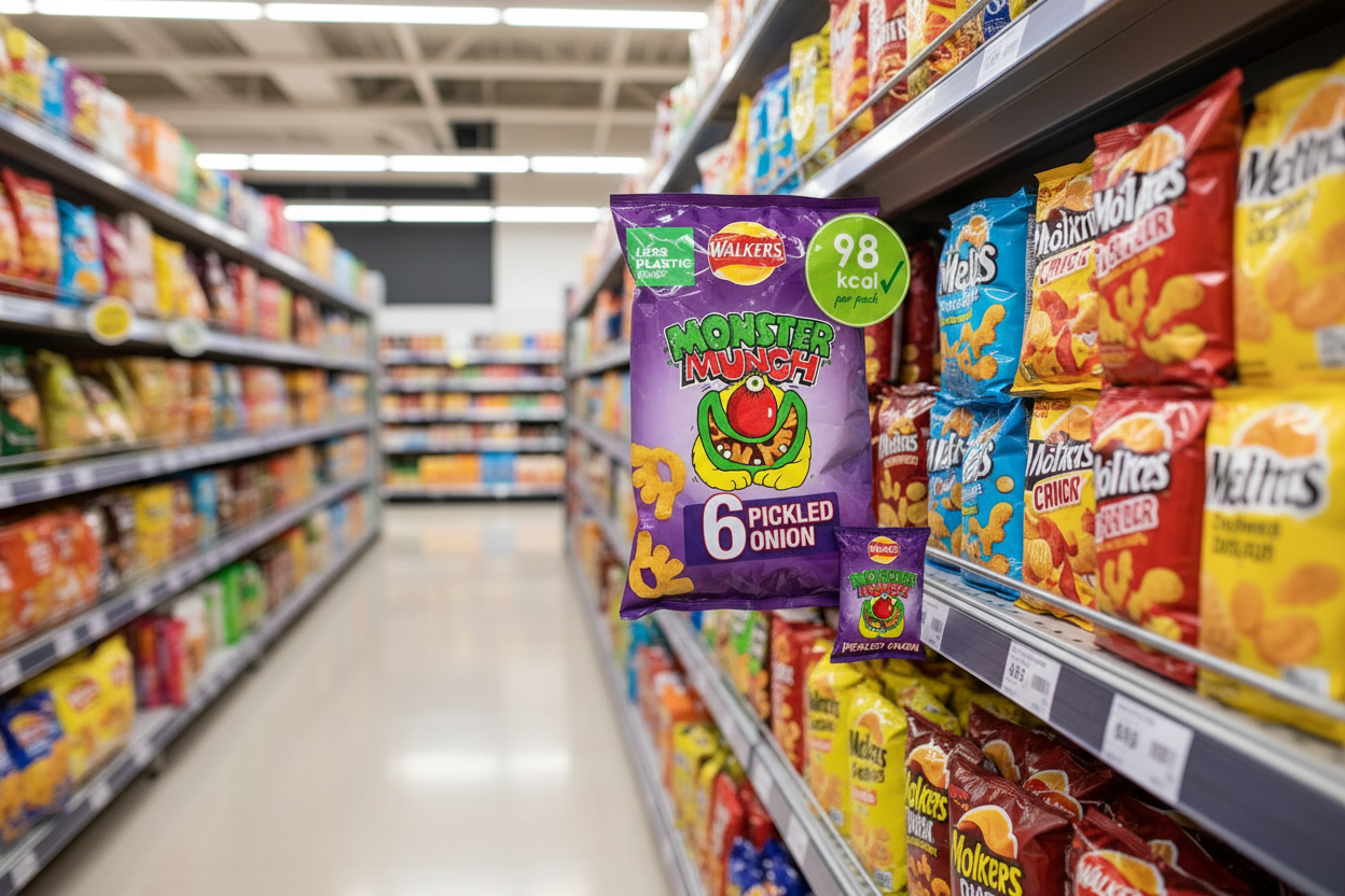 18 x Walkers Monster Munch Pickled Onion Multipack Snacks 6X20G