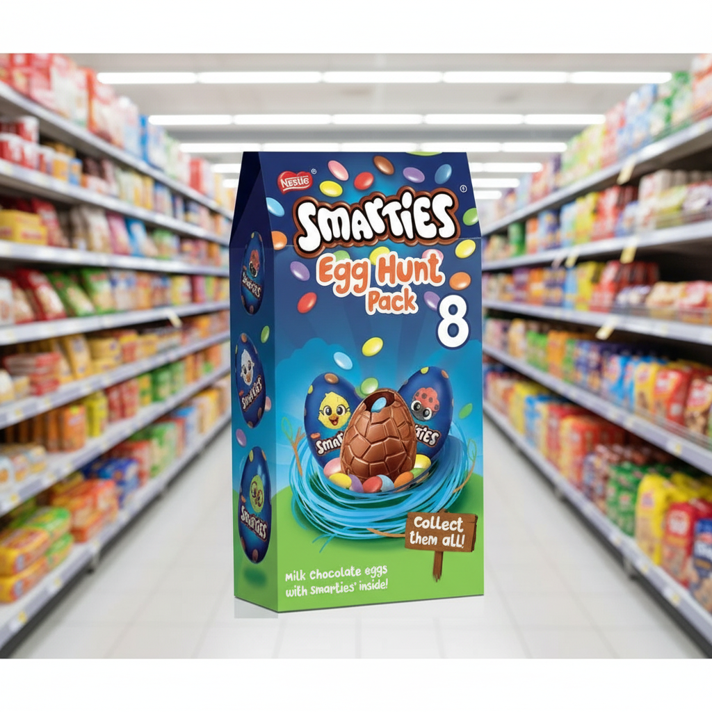 12 x Smarties Easter Egg Hunt Pack (8X17.5G Eggs) - 140GM
