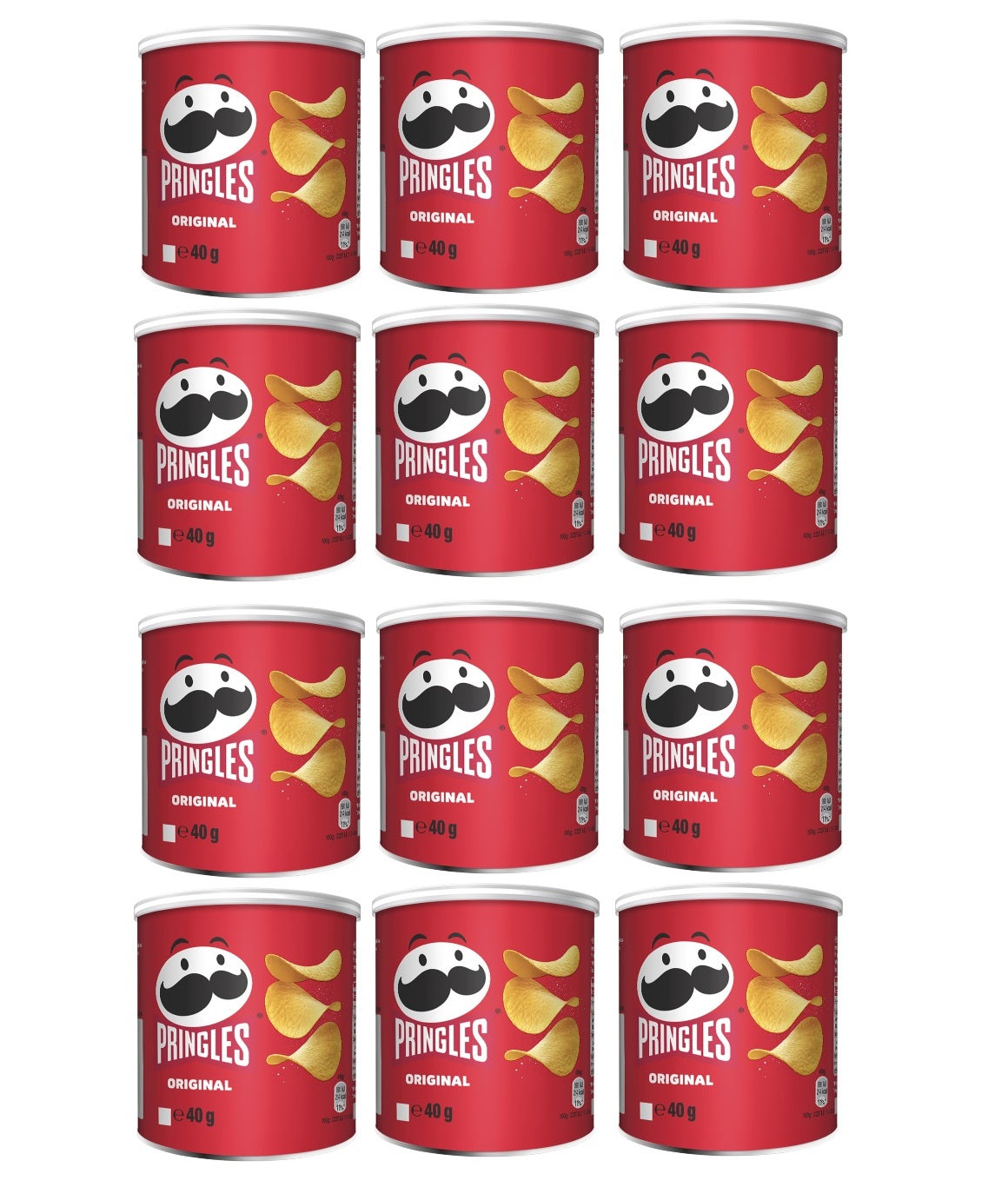 12 x Pringles Original 40Gm