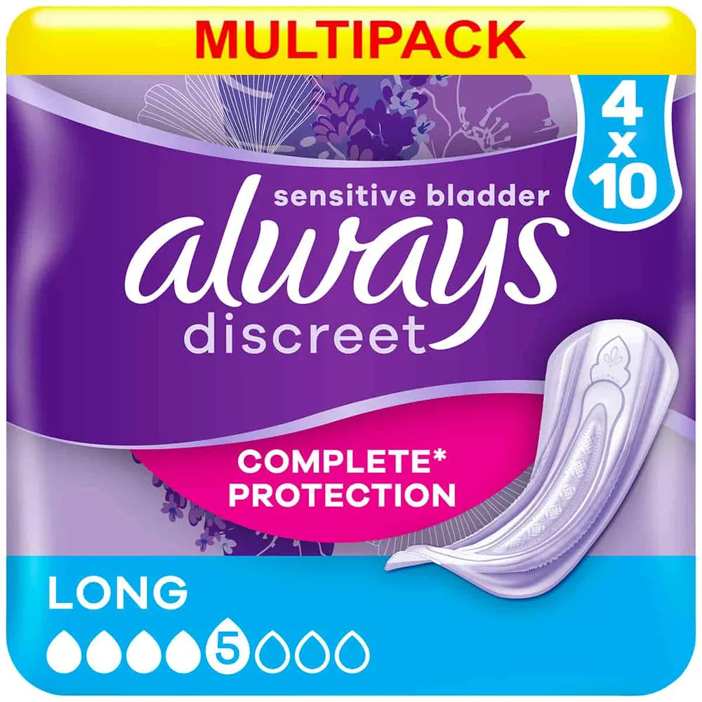 4 x Always Discreet Long - 10 PACK