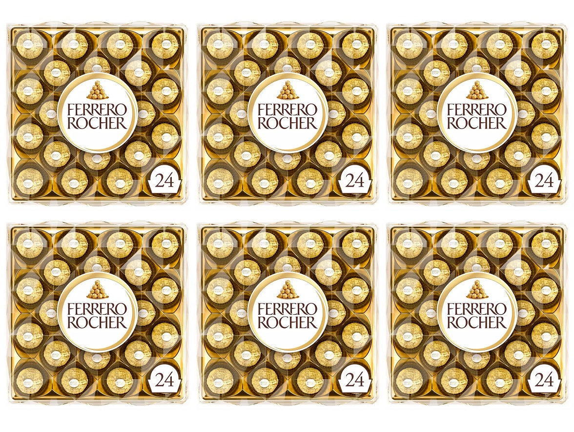 6 x Ferrero Rocher Gift Box Of Chocolate 24 Pieces (300G)