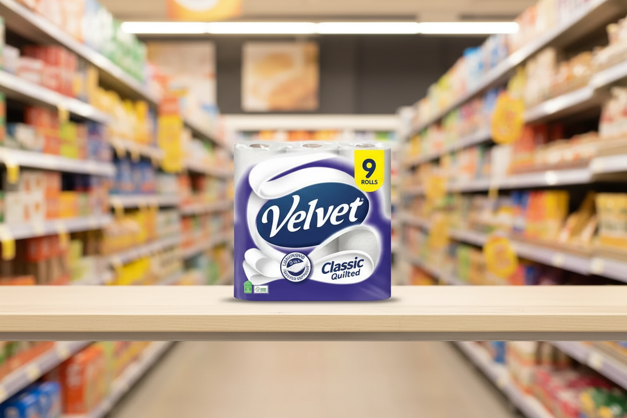 5 x Velvet Classic Quilted Toilet Roll 9 Rolls