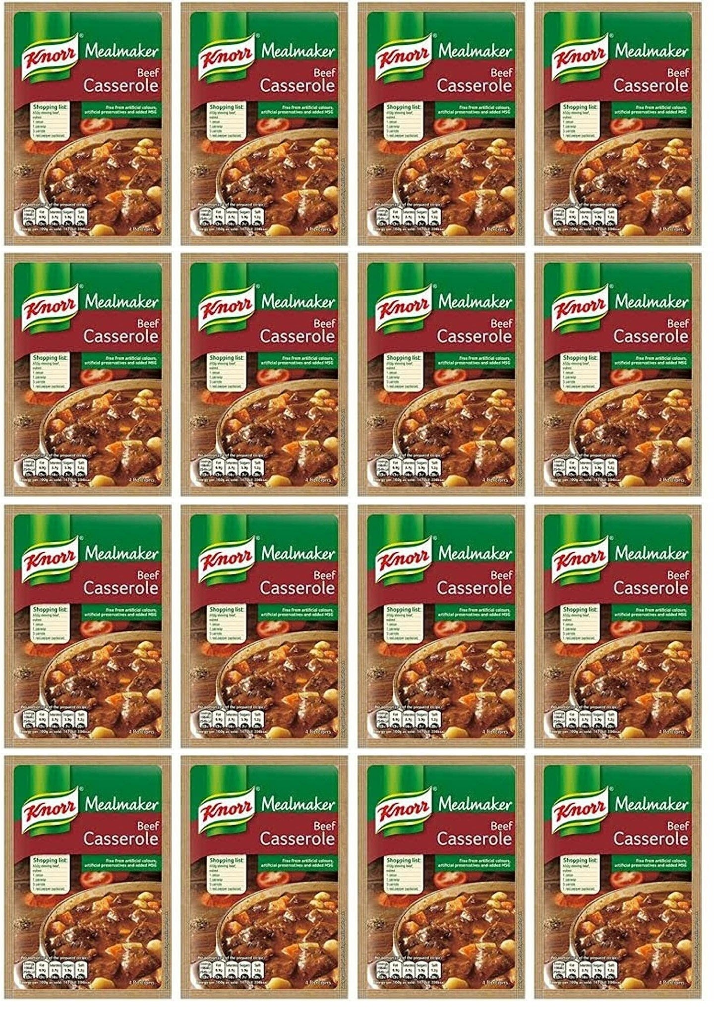 16 x Knorr Mealmaker Beef Casserole 48G