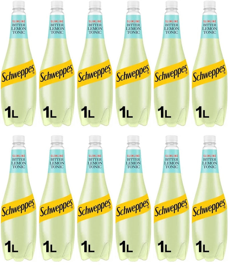 12 x Schweppes Bitter Lemon 1L