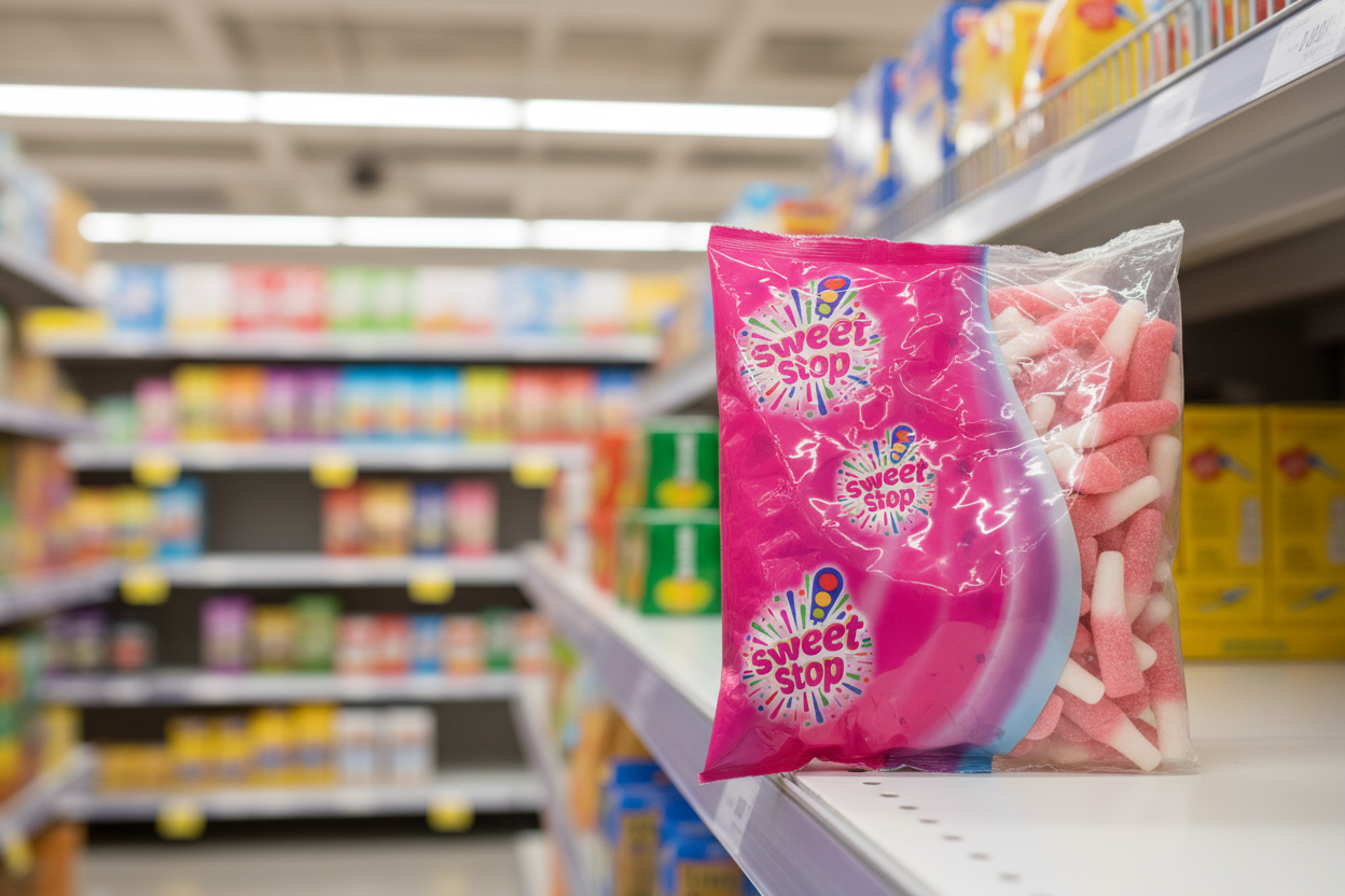 125 x Sweet Stop Fizzy Milkshake Bottles 10g