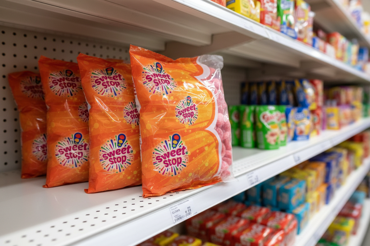 250 x Sweet Stop Sour Strawb Rings