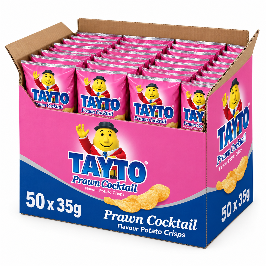 50 x Tayto Prawn Cocktail Flavour Potato Crisps 35G