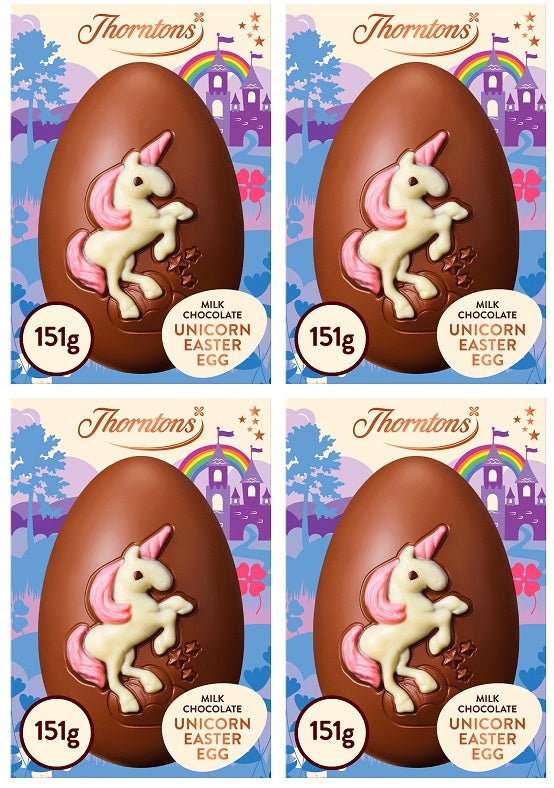 4 x Thorntons Milk Chocolate Unicorn Easter Egg - 151GM