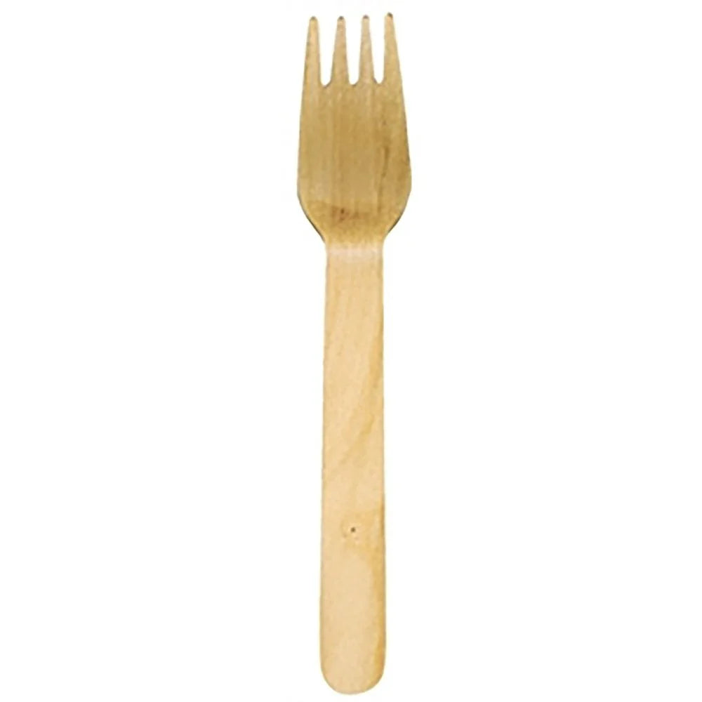 10 x Cutlery Wooden Chipfork 1000PK