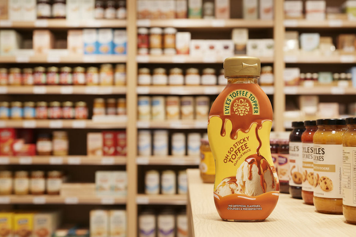 6 X Lyles Toffee Syrup Wave Bottle - 325Gr