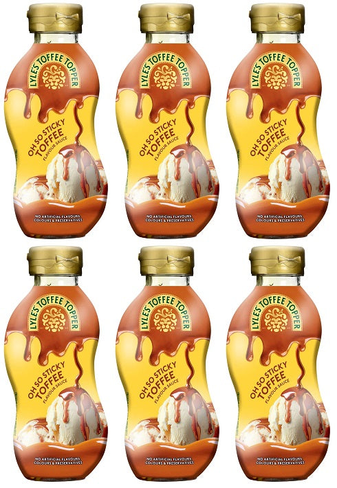 6 X Lyles Toffee Syrup Wave Bottle - 325Gr