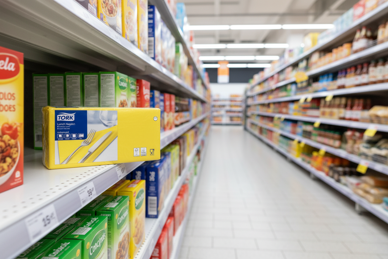 10 x 477841 Tork Yellow Lunch Napkin