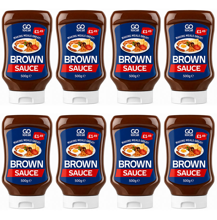 8 X Go Local Brown Sauce - 500Ml