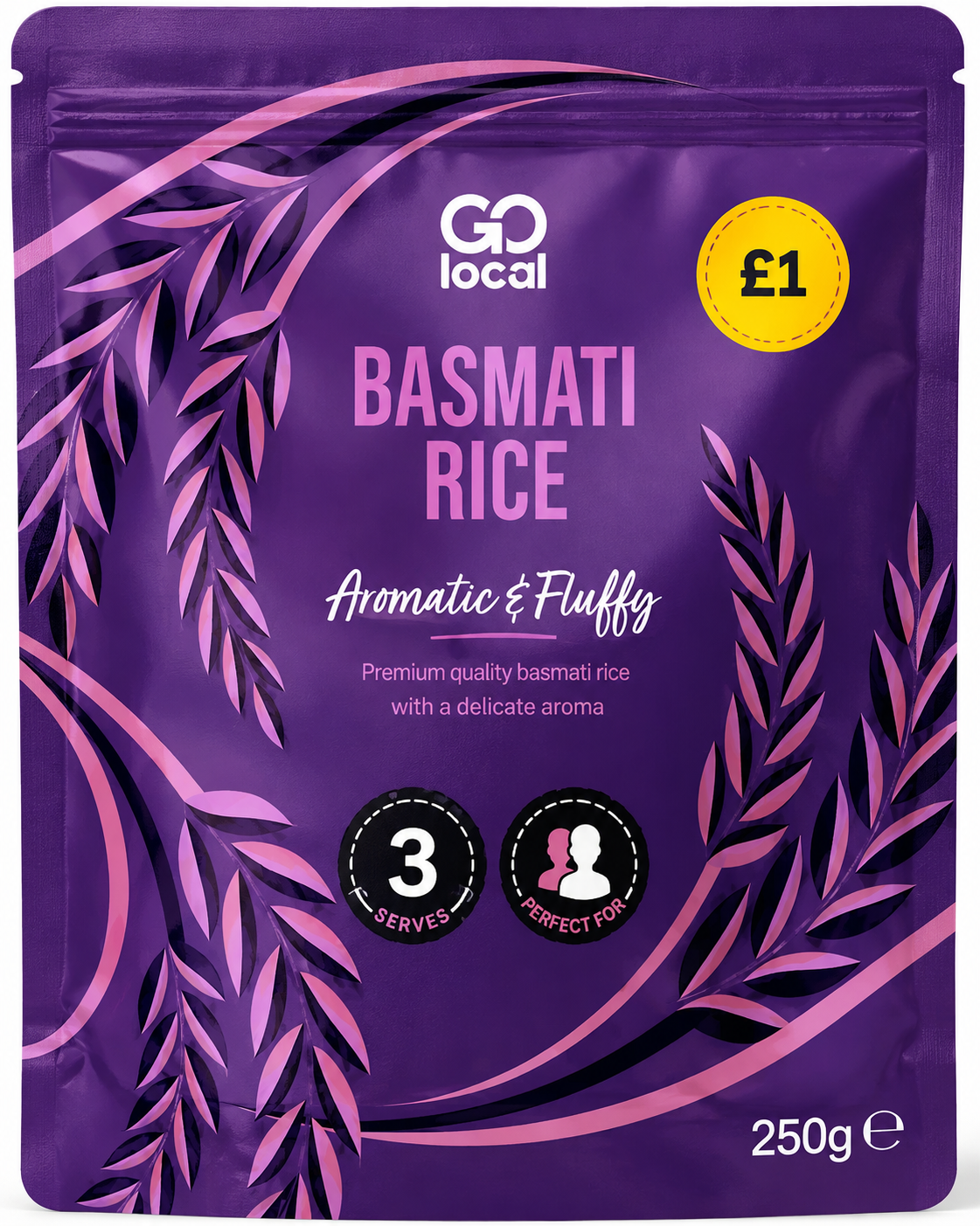 6 X Go Local Basmati Rice Pouch - 250G