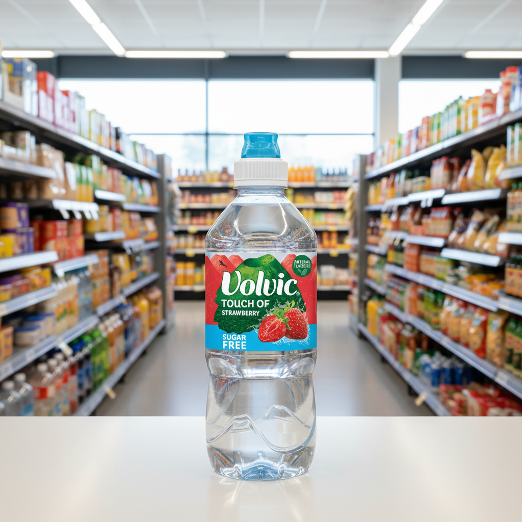 6 x Volvic Touch Of Fruit Strawberry Sugar Free 750Ml