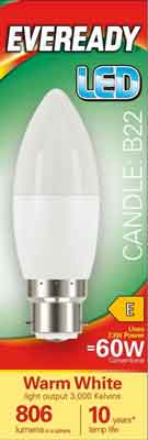 5-x-Eveready-Led-Candle-Bulb-Warm-White-Bc-7.3W-Single