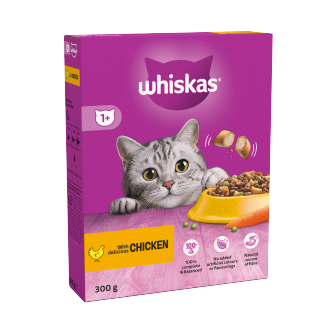 6-x-Whiskas-Cat-1+-Complete-Chicken-300Gm