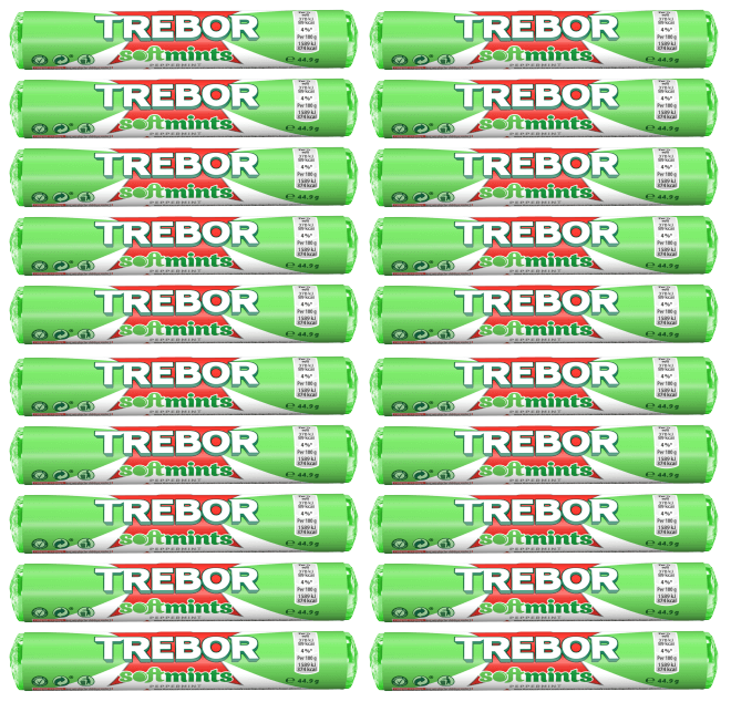 40 x Trebor Softmints Peppermint Green 44.9Gm