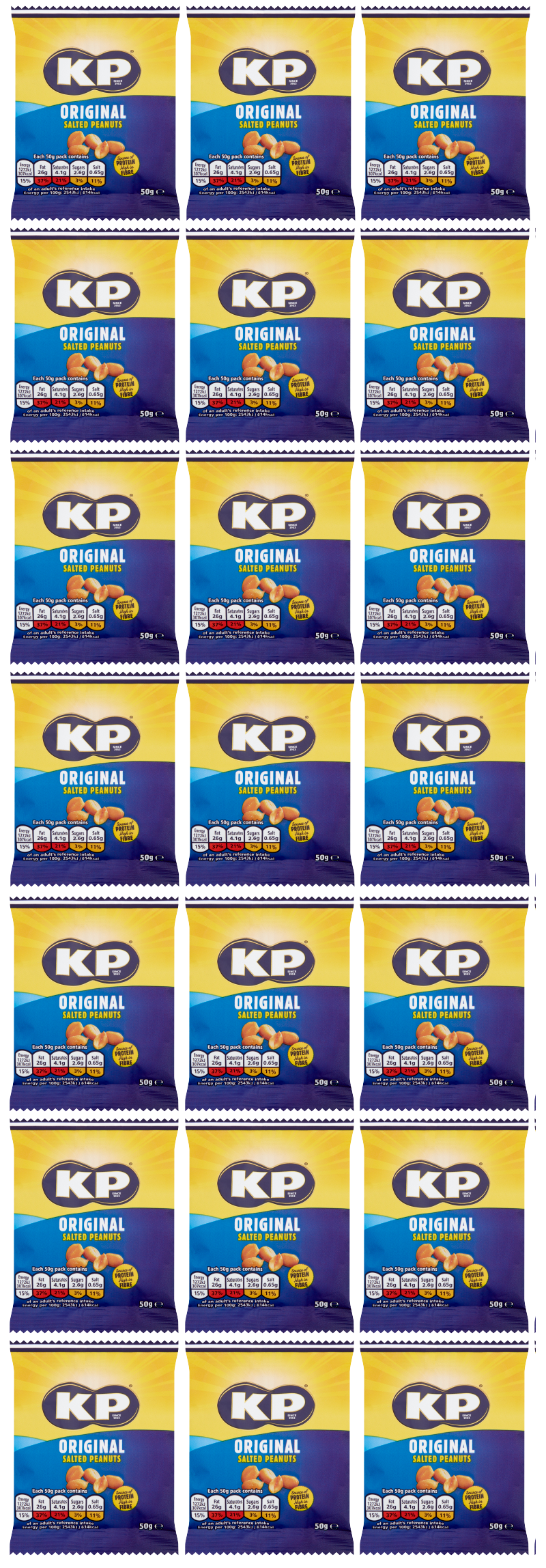 21 X Kp Peanuts Salted Card 21/18 50G