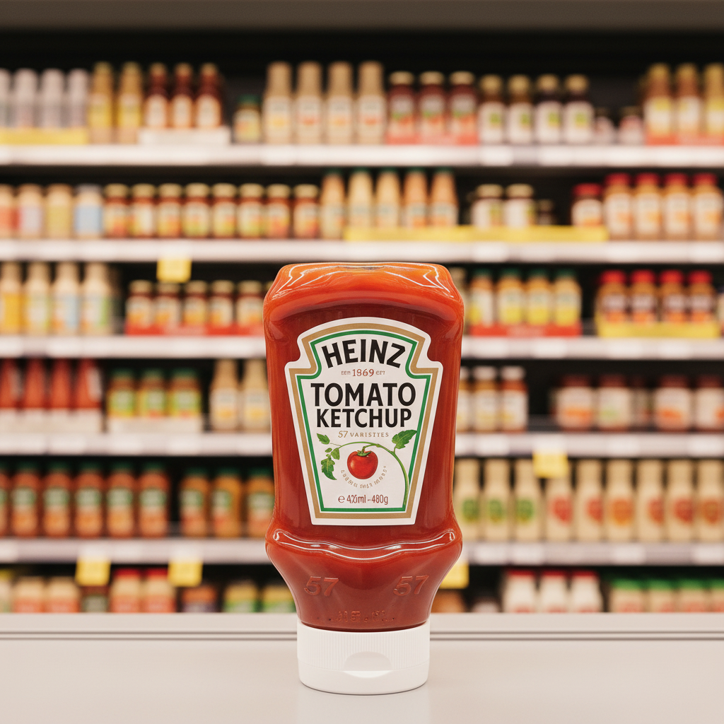 10 x Heinz Tomato Ketchup Top Down 460Gm