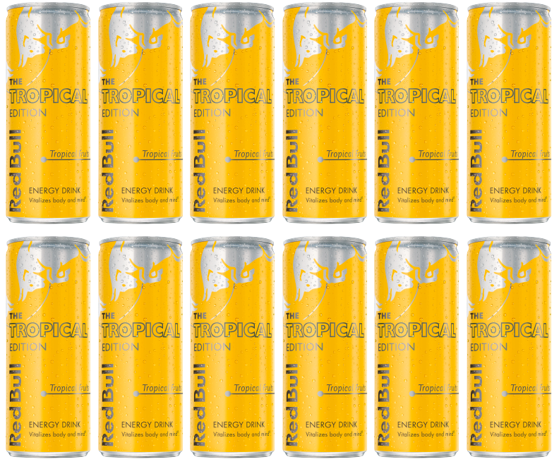 12 x Red Bull Energy Drink Editions Tropical 250Ml