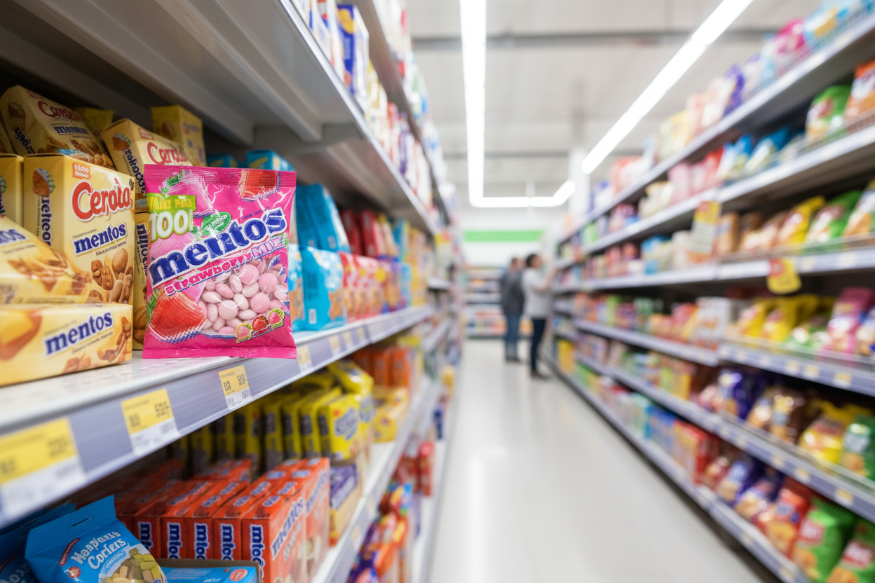 24 x Mentos Strawberry Bag  - 150GM