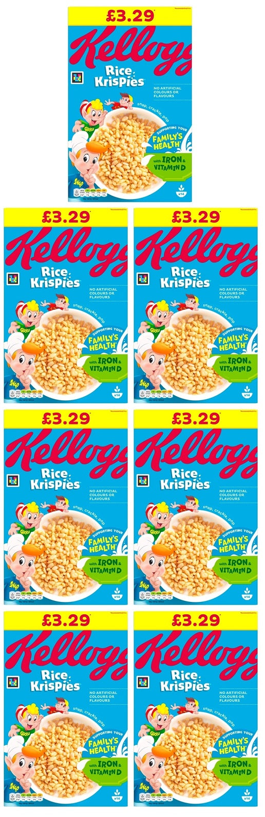 7 x Kelloggs Rice Krispies Pmp - 430G