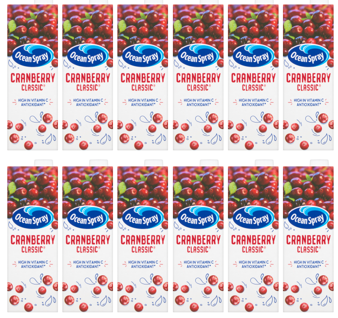 12 x Ocean Spray Cranberry Classic 1Ltr