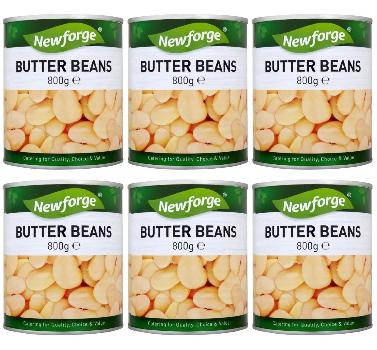 6 x Newforge Butter Beans 800G