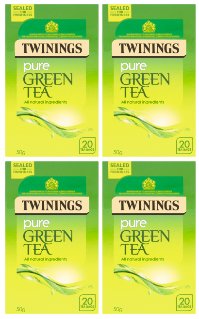 4 x Twinings Pure Green Tea 20