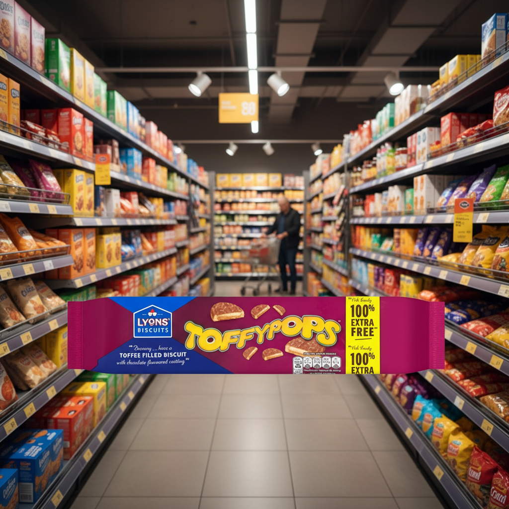 20 x Lyons Toffy Pop100% Free 240G