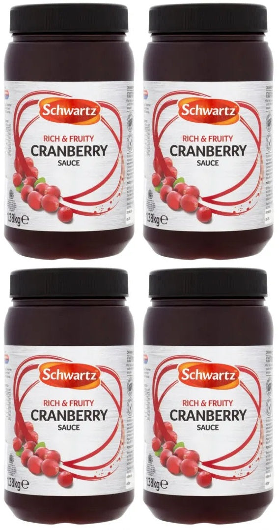 4 x Schwartz Cranberry Sauce 2.6Kg