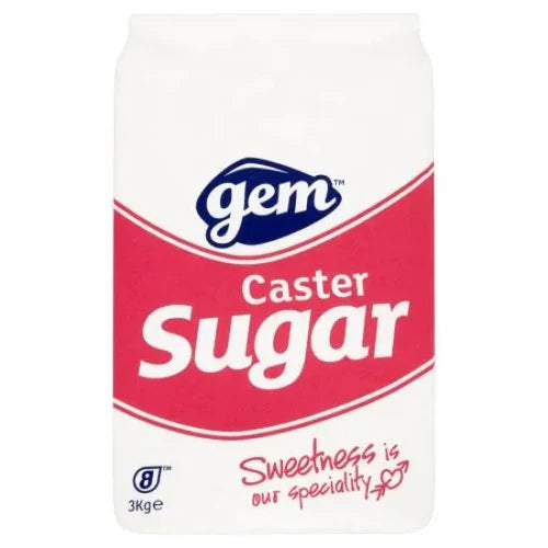 4 x Gem Caster Sugar 3Kg