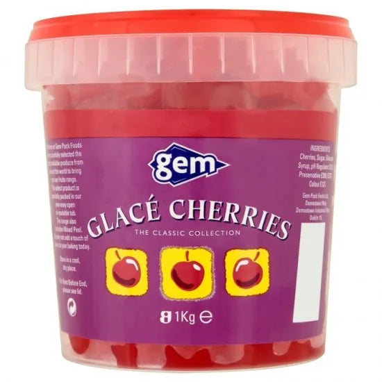 4 x Gem Glacé Cherries 1Kg