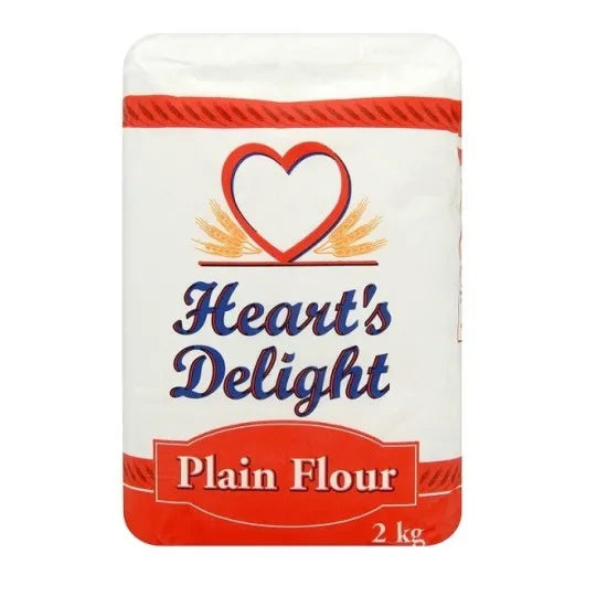 8 x Heart's Delight Plain Flour 2Kg