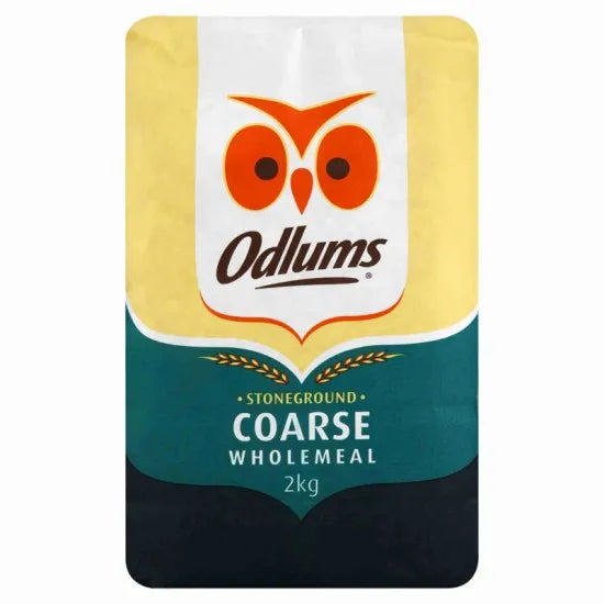 8 x Odlums Coarse Wholemeal Flour 2Kg