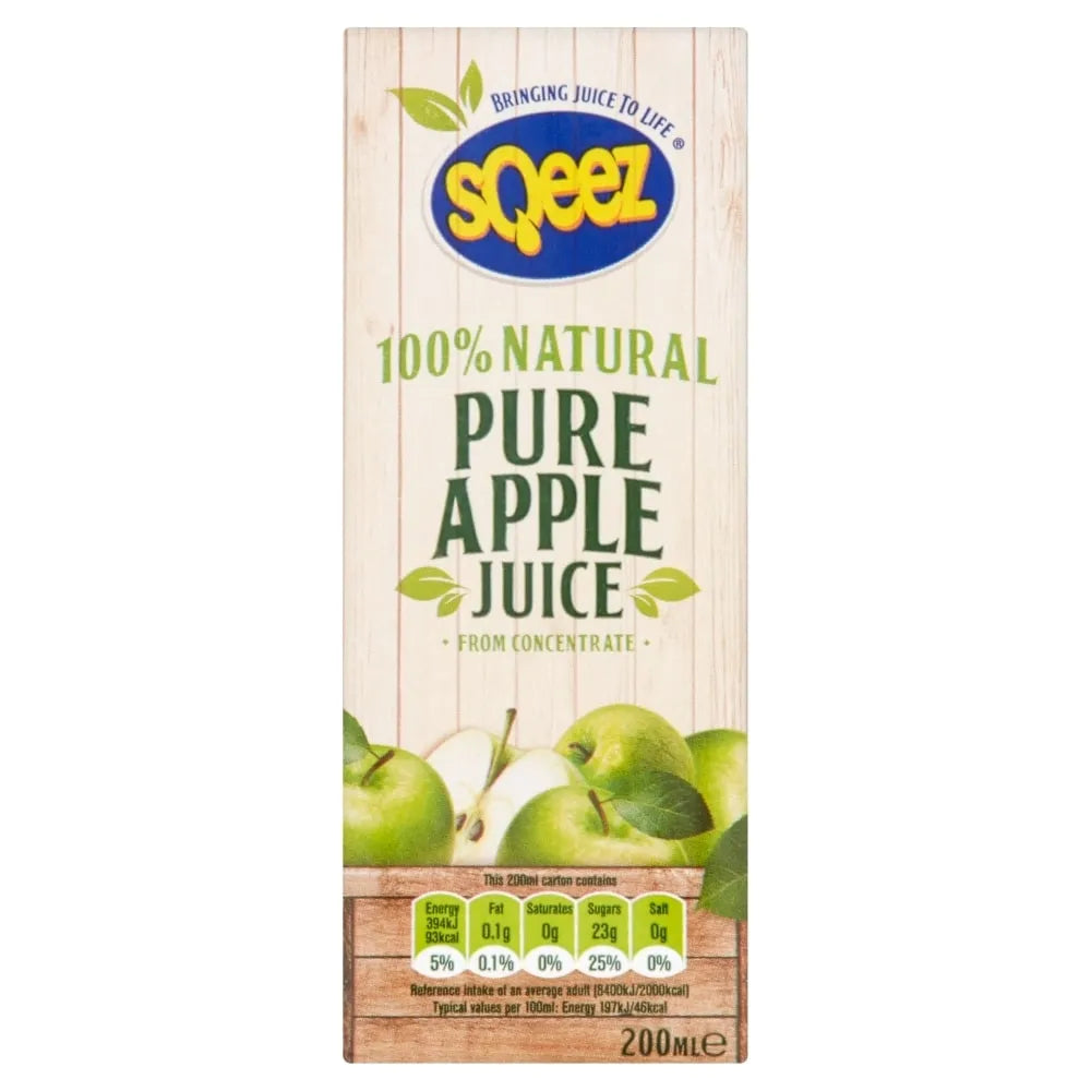 27 x Sqeez Pure Apple Juice 200Ml