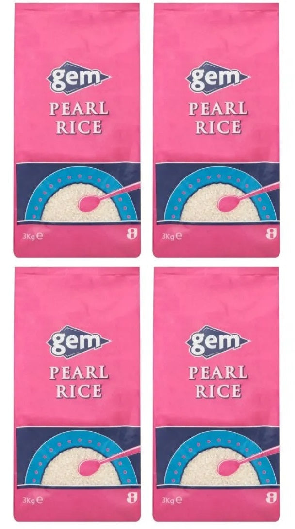 4 x Gem Pearl Rice 3Kg